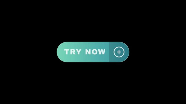 Animated Try Now Button on Black Background for Digital Marketing and User Engagement.