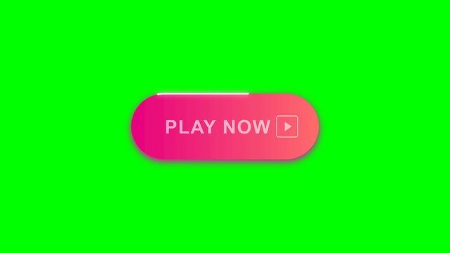 Play Now Button Animation on Green Screen for Interactive Content.
