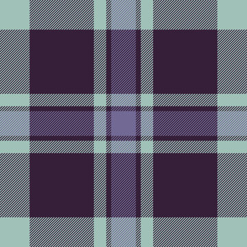 Lovely textile tartan pattern, isolation check fabric seamless. Length plaid vector texture background in pastel and dark colors.