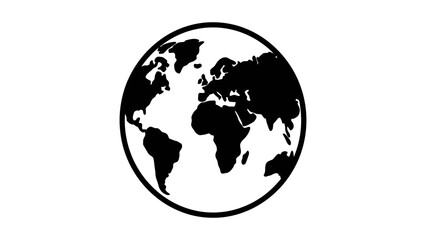 Fototapeta premium Minimalist World Globe Vector Illustration