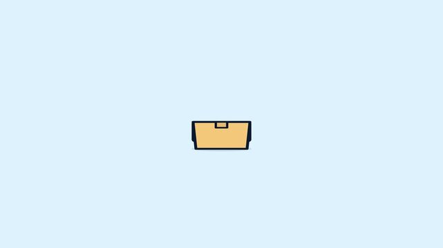 E-Commerce Shopping Cart to Delivery Box Unboxing Animation