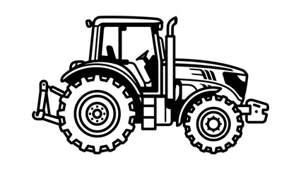 Fototapeta premium Agricultural Tractor Vector Illustration
