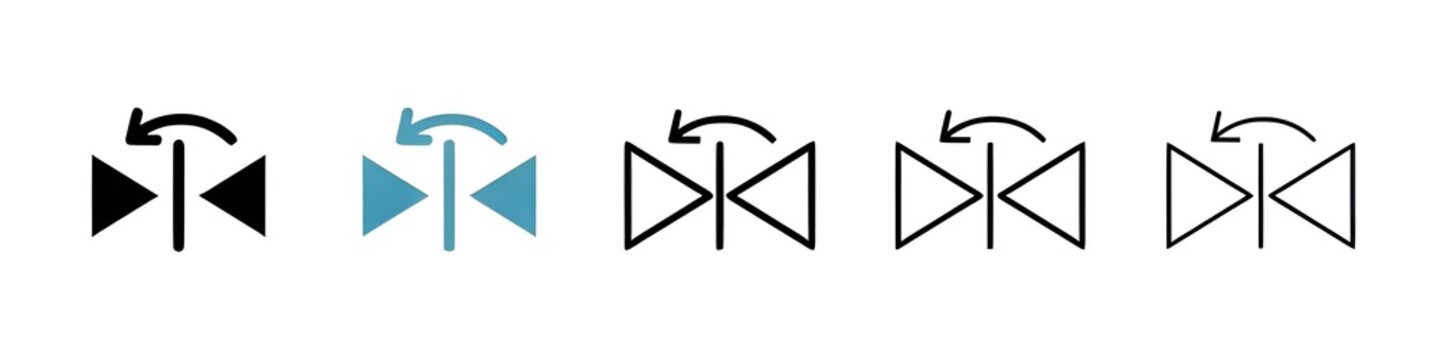 Flip horizontal icon set. flip button icon for UI designs. Thin line customizable illustration. Contour symbol. Vector isolated outline drawing. Editable stroke