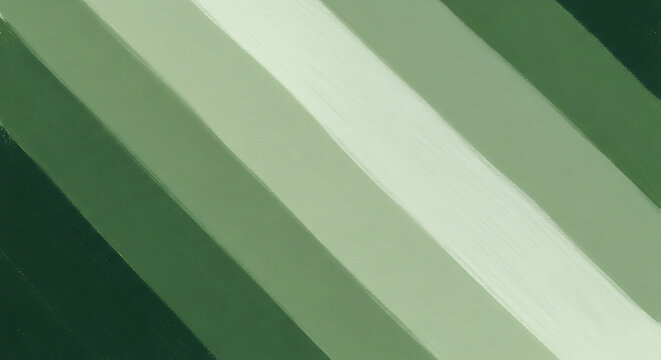 A vibrant green abstract background featuring a diagonal stripe pattern with a textured paint effect ranging from emerald to light mint tones
