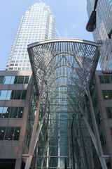 Fototapeta premium Allen Lambert Galleria at Brookfield Place designed by Santiago Calatrava, 1992, in Postmodern/Neo-Futurist style, commissioned by BCE (Bell Canada Enterprises), and located 181 Bay Street, Toronto