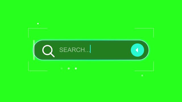Interactive search bar animation with blinking cursor for website interface design project motion footage video clip