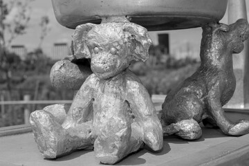 Fototapeta premium black and white view of 