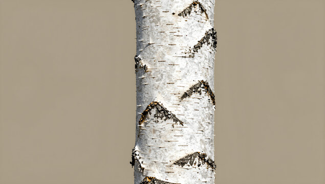 Close up of birch tree trunk bark texture