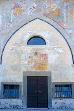Historic church at Cerete Alto, Bergamo province, Italy