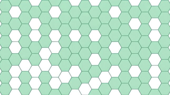 Green and white geometric hexagon honeycomb pattern background