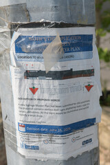 Fototapeta premium required 'notice of application' poster in Toronto (Canadian Tire sign)