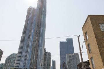 Fototapeta premium The Prestige and SkyTower at Pinnacle One Yonge, 1 Yonge Street, Toronto; Hariri Pontarini Architects; 2026; contemporary; commissioned by Pinnacle International