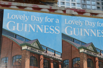 Fototapeta premium street posters in Toronto (Lovely day for a Guiness at St Lawrence Market)