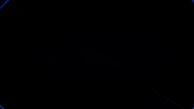Neon Diamond Frame on Dark Blue Abstract Background for Modern VDO Design