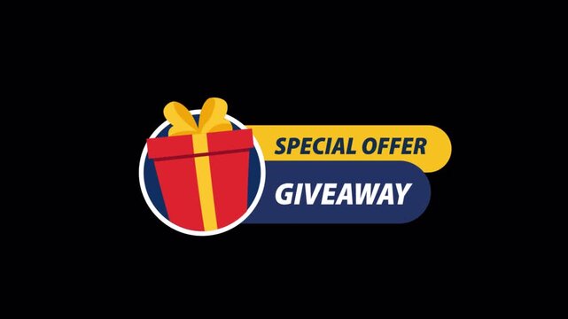 Animated Special Offer Giveaway with Gift Box - Transparent