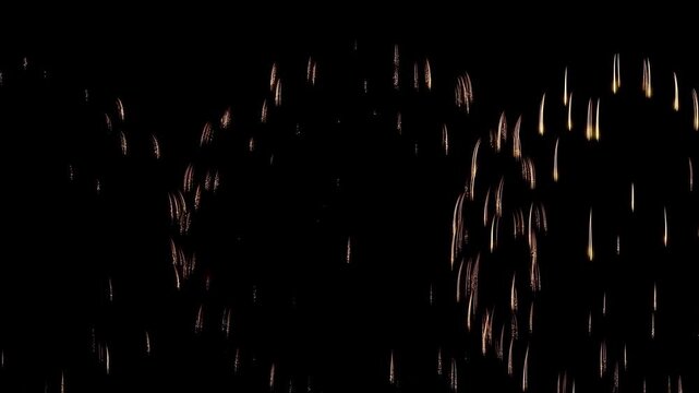 Fireworks Light Trail Night Celebration Spark Bursting in Dark Sky