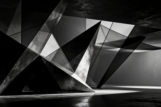 Monochrome Geometric Architecture