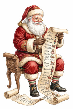 Santa Reading Long Wishlist Scroll.svg