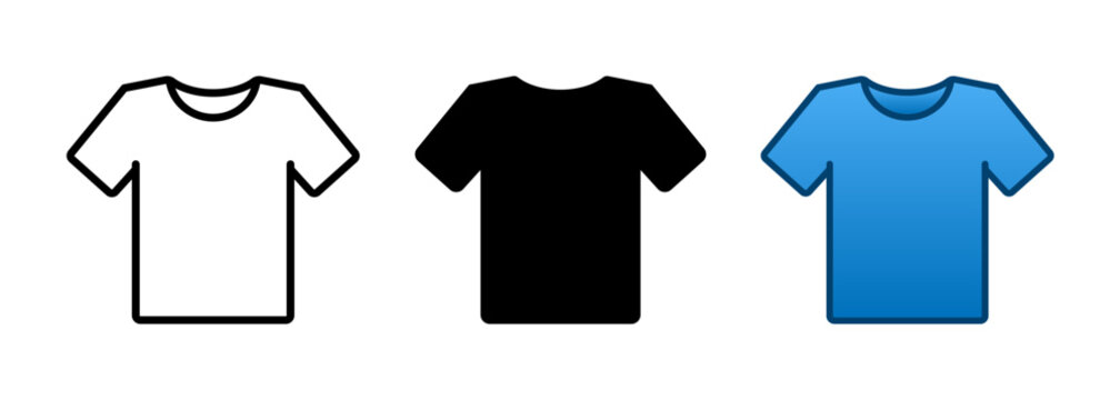 T-shirt icon. Simple t shirt clothing symbol. Transparent PNG and vector