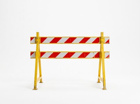 road closed sign isolated on white background