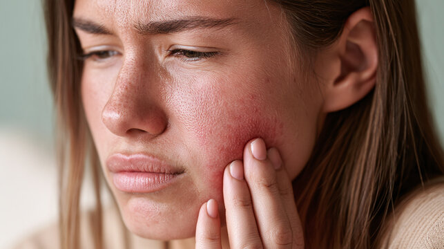 Woman Experience Toothache or Jaw Pain, Touch Cheek, Discomfort, Health Concern