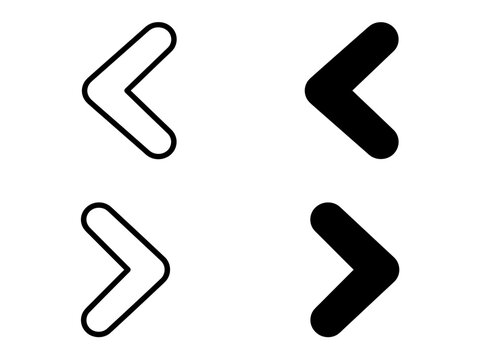 Angular directional arrow icon set in multiple styles with navigation
