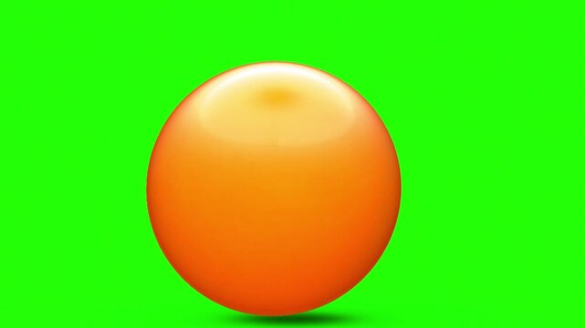 3D Glossy Winking Face with Tongue Emoji Character with One Large Open Eye and Stuck-Out Pink Tongue Extruded Out 4k stock animation video on a green screen for chroma key background.