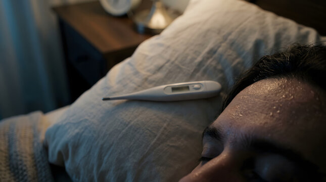 Close Up of Fever Thermometer