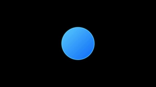 Rotating blue gradient rounded square shape creating abstract motion in this seamless digital animation loop footage