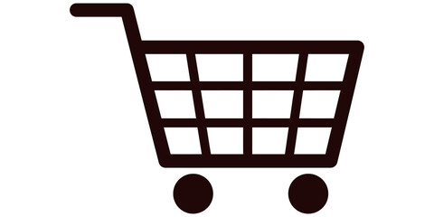 Shopping cart outline icon for ecommerce website and online retail stores. © Touqeer