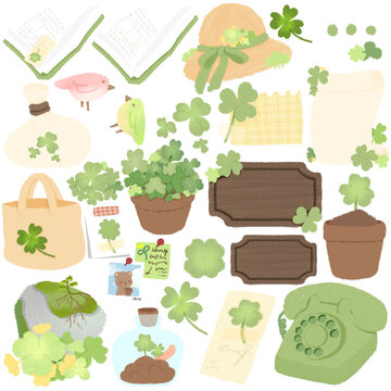 cutie lucky clover stiker set