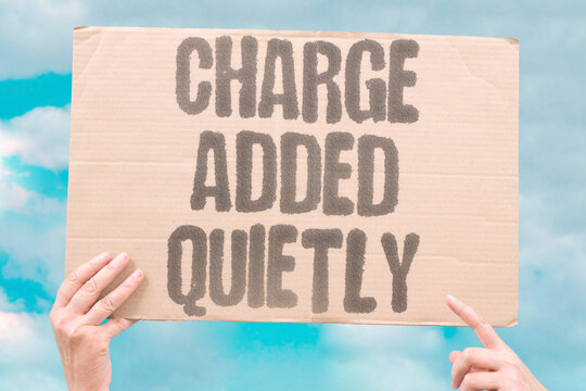 "Charge Added Quietly" The restaurant bill includes a service charge no one saw. CHARGE. ADDED. QUIETLY. BILL. SERVICE.