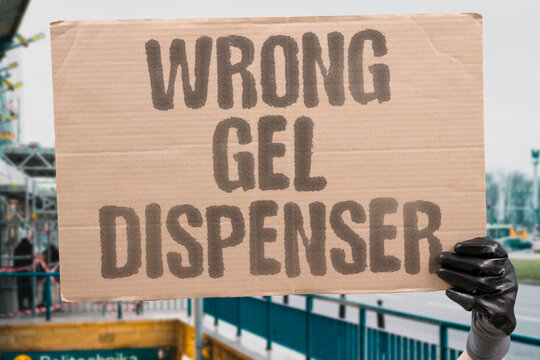 "Wrong Gel Dispenser" The empty soap pump betrays your dirty hands. EMPTY. SOAP. FAILURE. DIRTY. HANDS.