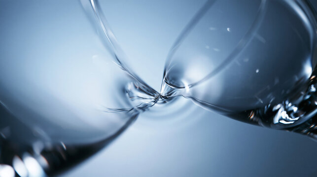 Abstract Water Ripples and Refraction of Glass Rims