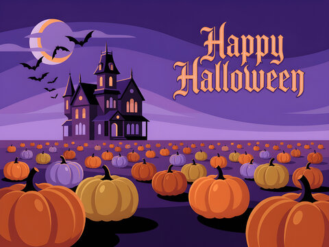 halloween background with pumpkins