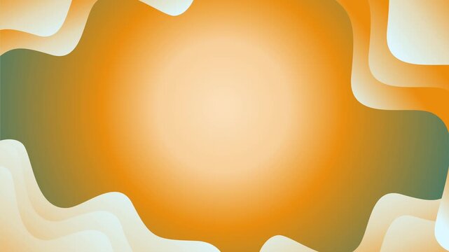 Abstract orange gradient shapes flowing in soft waves animation