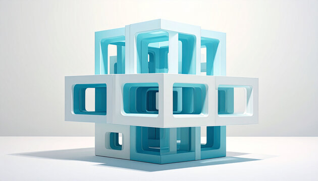 Abstract Geometric Wireframe Structure.