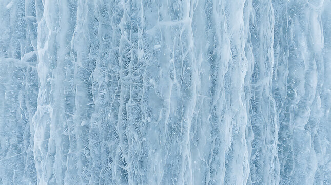 Majestic icy glacier with intricate frozen formations and crystalline ice textures showcasing nature's cold resilience