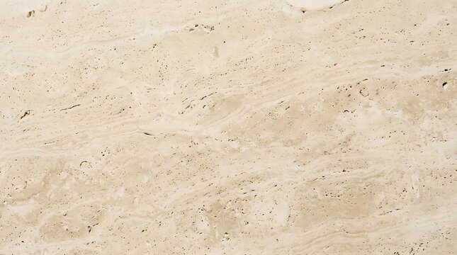 Close-up view of textured beige marble surface with natural veining and subtle imperfections for interior design decoration or