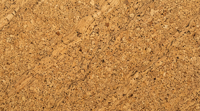 Close-up view of textured cork surface with natural patterns and warm earthy tones suitable for interior design elements or