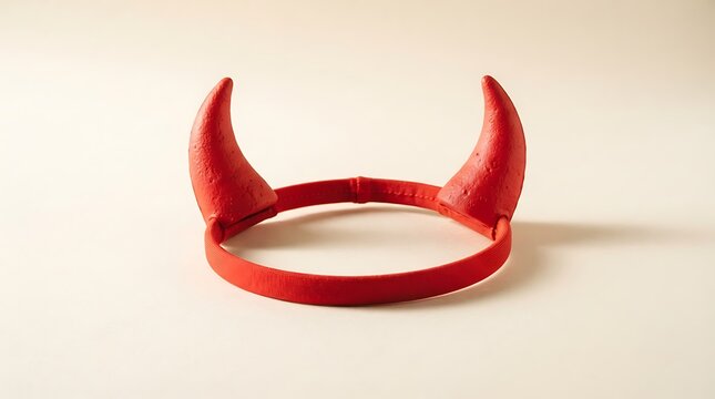 Red devil horns headband for costume party