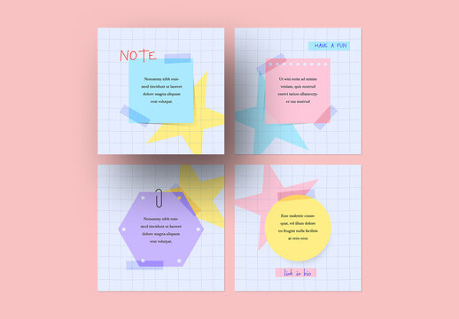 Paper Collage Social Media Templates