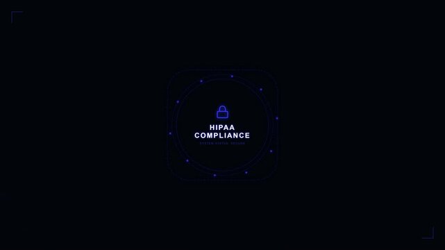 hipaa compliance padlock icon on a secure digital interface illustrating data protection and privacy concepts for healthcare it.