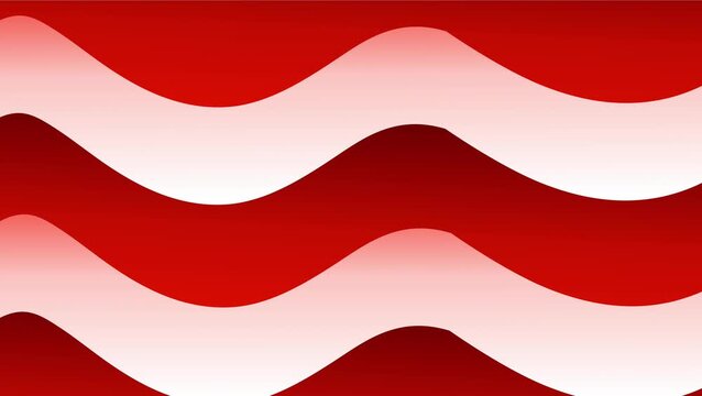 red and white wavy striped pattern motion loop background