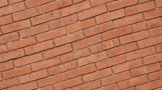 Close-up view of a traditional red brick wall showing detailed mortar joints and weathered surface