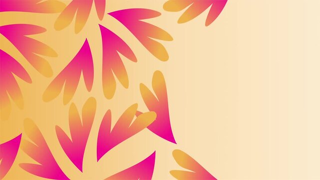 abstract floral petal pattern in warm gradient color tones