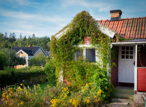 Small red cottage in Sweden