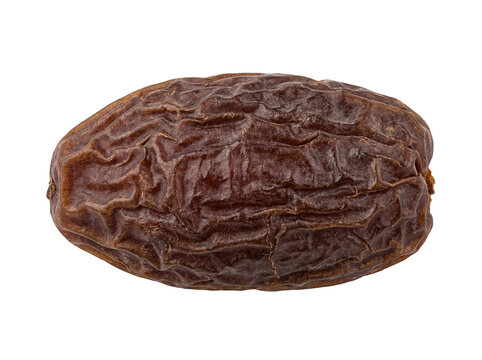 Dried date fruit closeup on transparent background