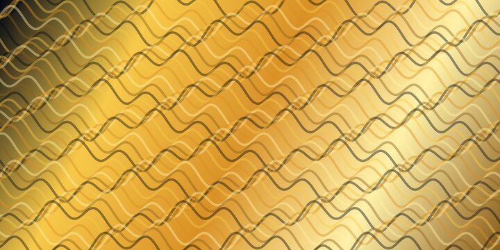 Golden wavy lines pattern with metallic sheen and gradient background.