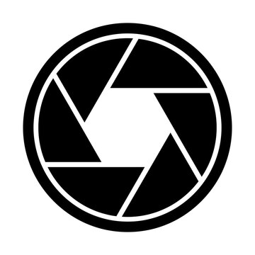 camera aperture glyph icon